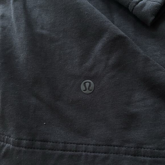 Lululemon Belle Wrap Women's 6 French Terry Black Drape Front Cross Snap Jacket - Picture 5 of 7